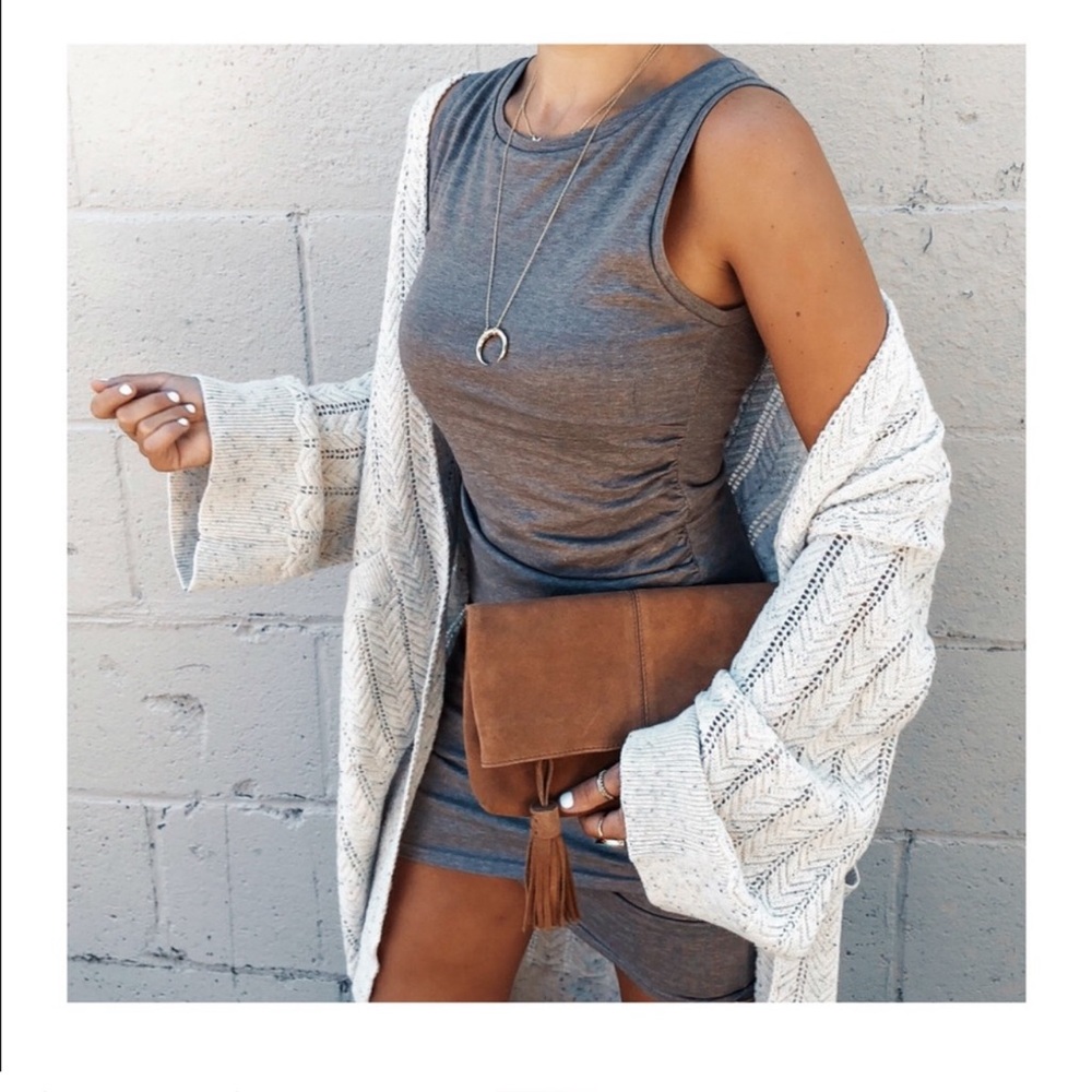 Leith ruched body-con tank dress